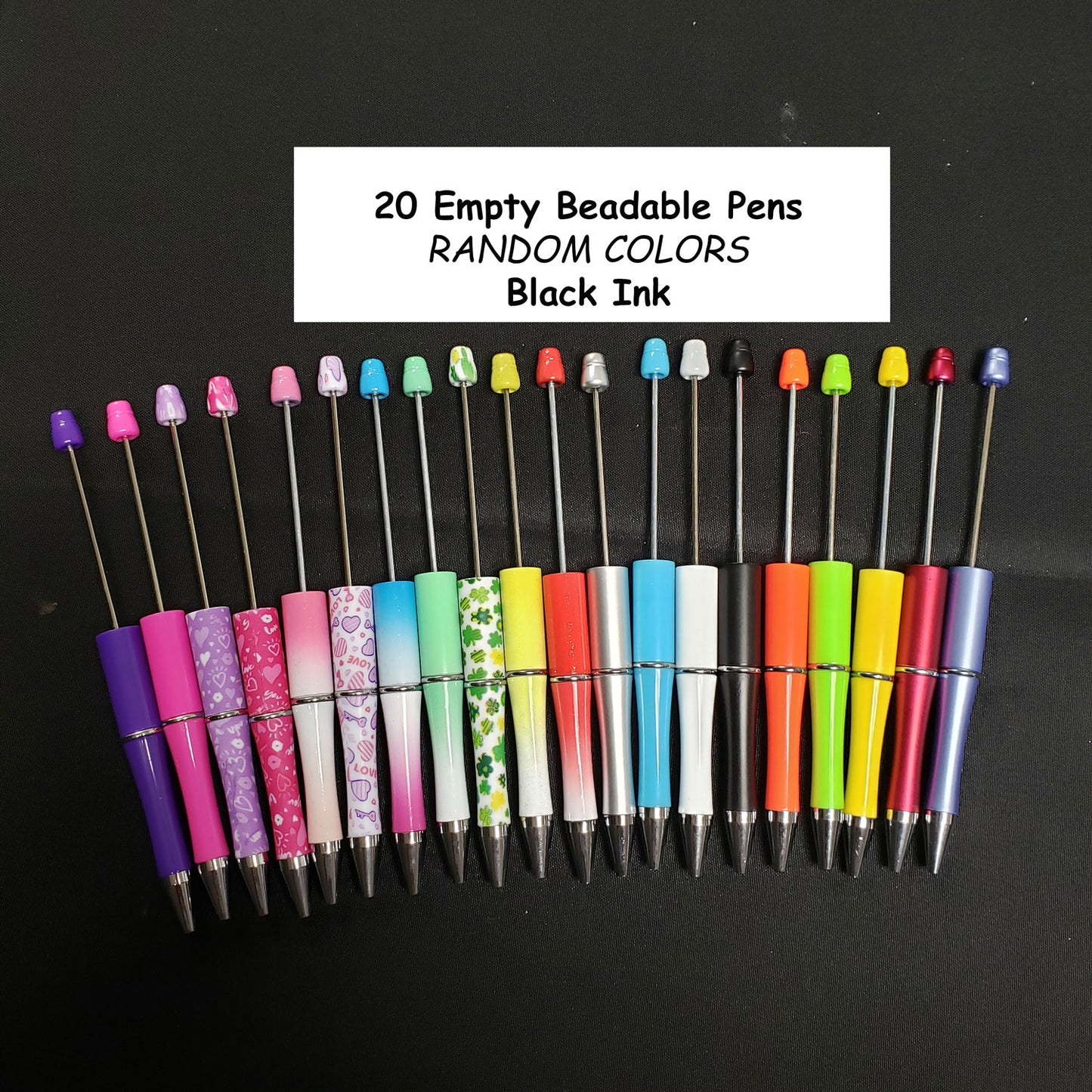 PENS - EMPTY BEADABLE PENS 10PK or 20PK