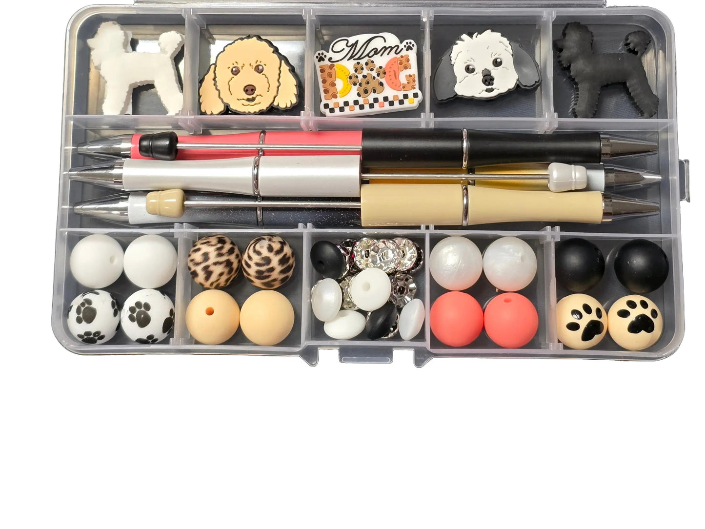 POODLES PEN KIT - DIY Beadable Dogs Pens Kit for Dog Lovers - Make 6 Pens