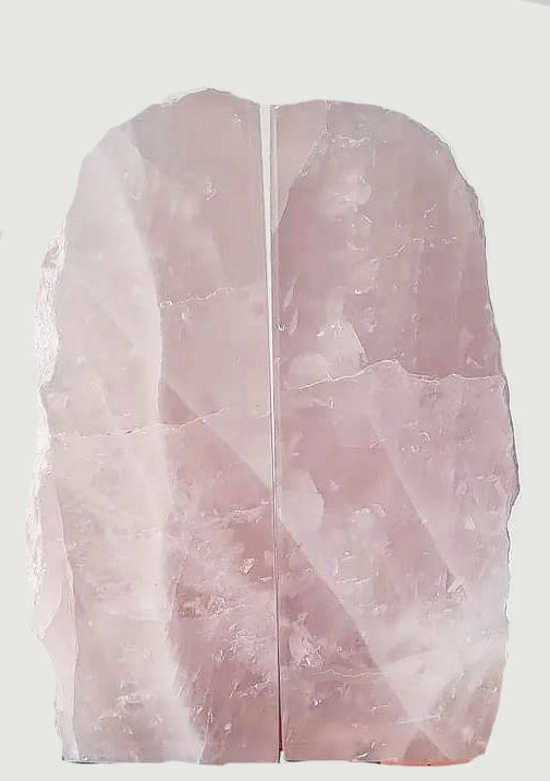 Natural Stone Rose Quartz Bookends (Set of 2)
