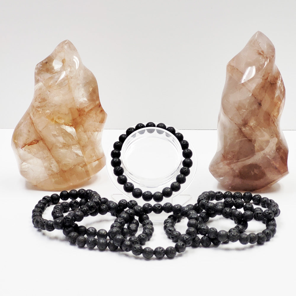 Lava rock stone bracelets