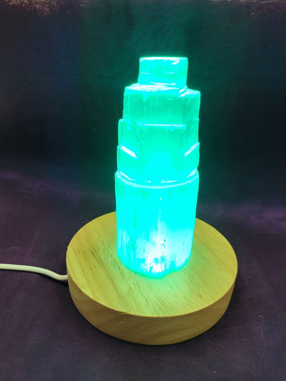 selenite castles teal light