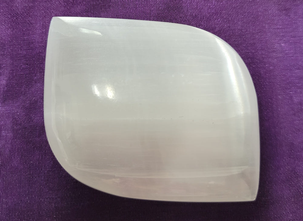 Selenite Pointy Palm Stones