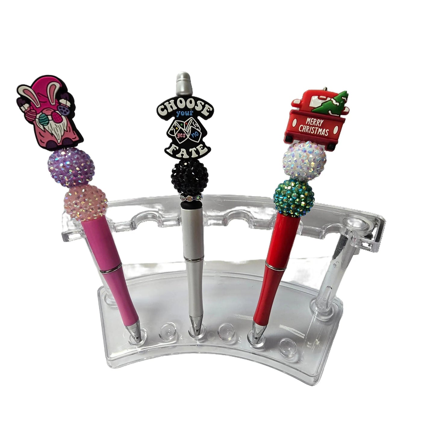 BEADS - 20mm Bubblegum Rhinestone Bead Variety Color Pack - 15pcs - Fits Beadable Pens