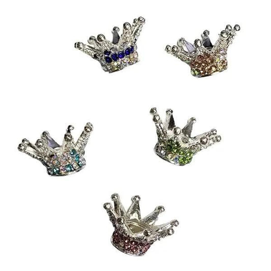 BEADS - Metal Rhinestone Crowns for Pens, Keychains, Car Charms and more (5 pcs)