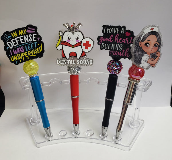 Half Moon Clear Acrylic Pen Attachments (100 pcs)