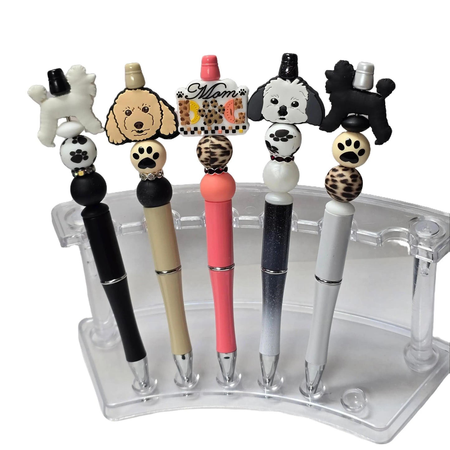 POODLES PEN KIT - DIY Beadable Dogs Pens Kit for Dog Lovers - Make 6 Pens