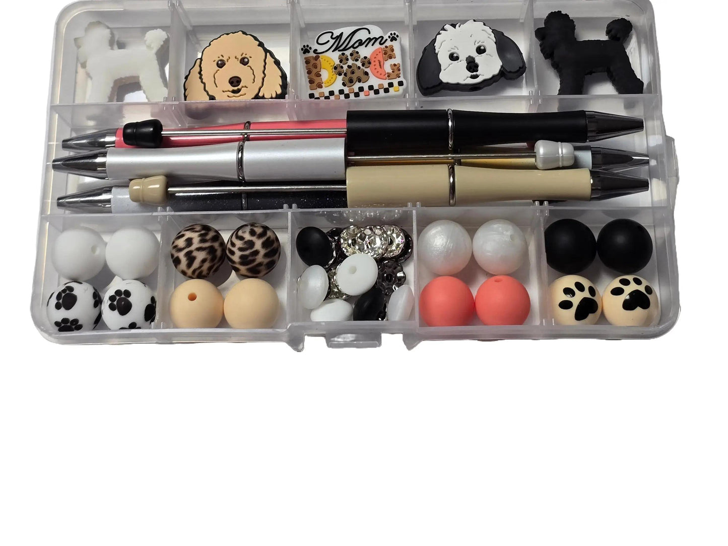 POODLES PEN KIT - DIY Beadable Dogs Pens Kit for Dog Lovers - Make 6 Pens