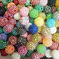 BEADS - 20mm Bubblegum Rhinestone Bead Variety Color Pack - 15pcs - Fits Beadable Pens