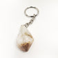 Rough citrine point keychain