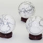 Howlite spheres close up
