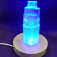 selenite castles blue light