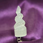 selenite unicorn horn pendants